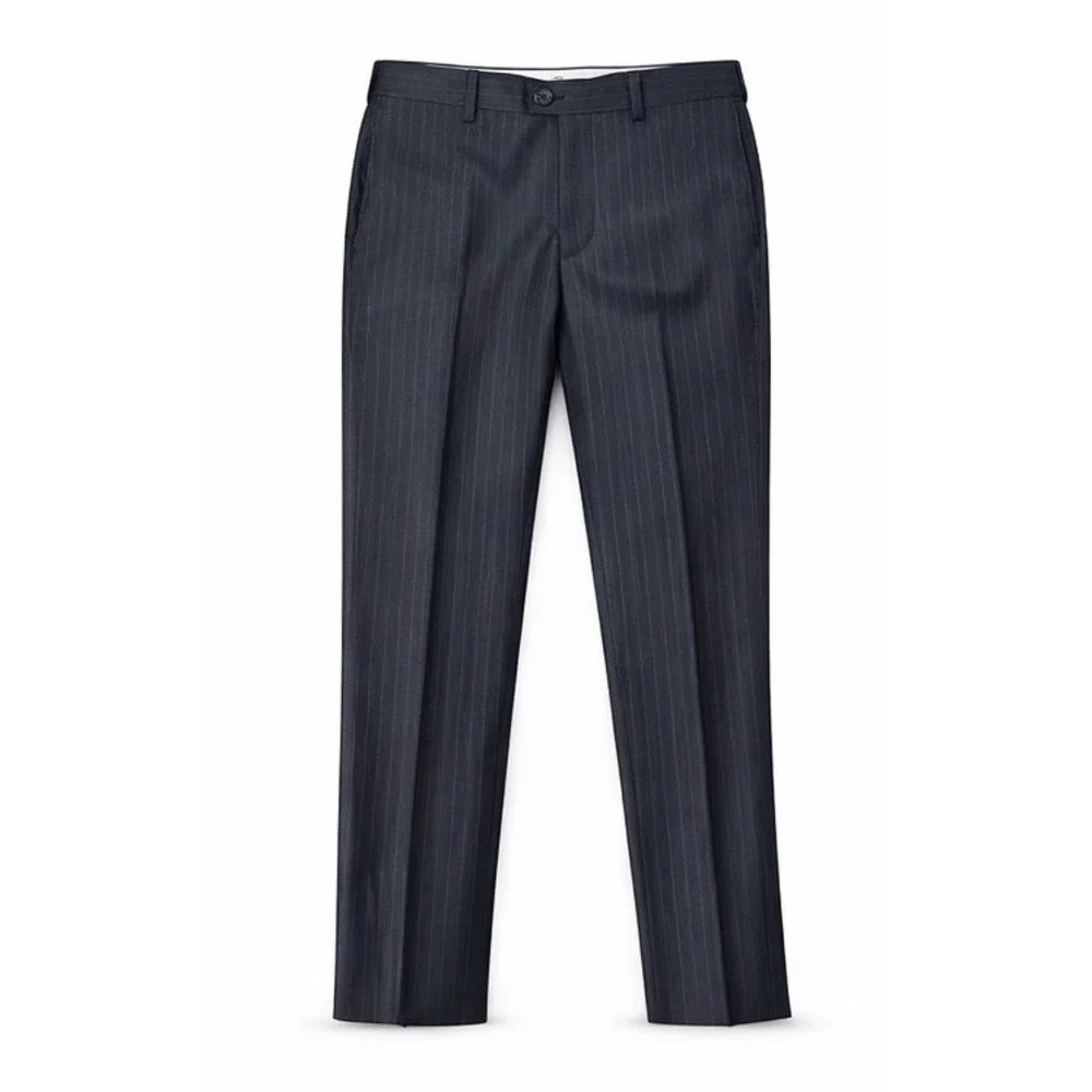 Raffaele Caruso Ghibli Suit46R 7 Drop Navy Pinstripe 100% Wool Made In Italy NWT